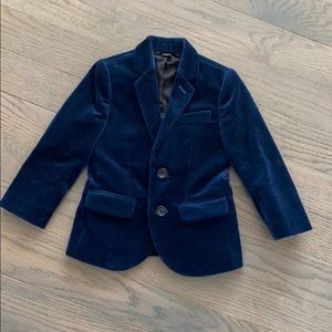 Blue velvet sport coat